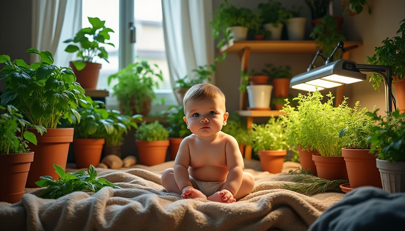 un bébé de 10 mois a été découvert dans une chambre transformée en culture clandestine de cannabis à lyon, soulevant des inquiétudes sur les conditions de vie et la sécurité de l'enfant.